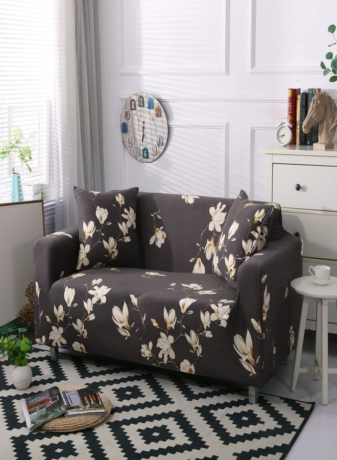HOOBUY Printed Sofa Cover Stretch Couch Covers Sofa Slipcovers for 2 Cushion Couch and Loveseat with Two Free Pillow Case 05#(2 Seater/Loveseat) - Image 2
